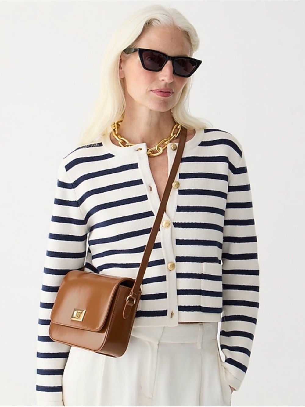 J. Crew Emilie Lady Sweater Jacket in Stripe